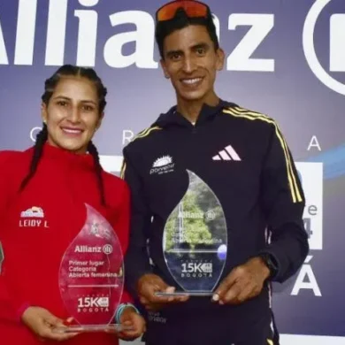 Iván González y Leidy Lozano triunfan en los 15 km de Bogotá