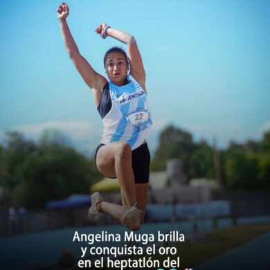 Angelina Muga brilla y conquista el oro en el heptatlón del Sudamericano U18