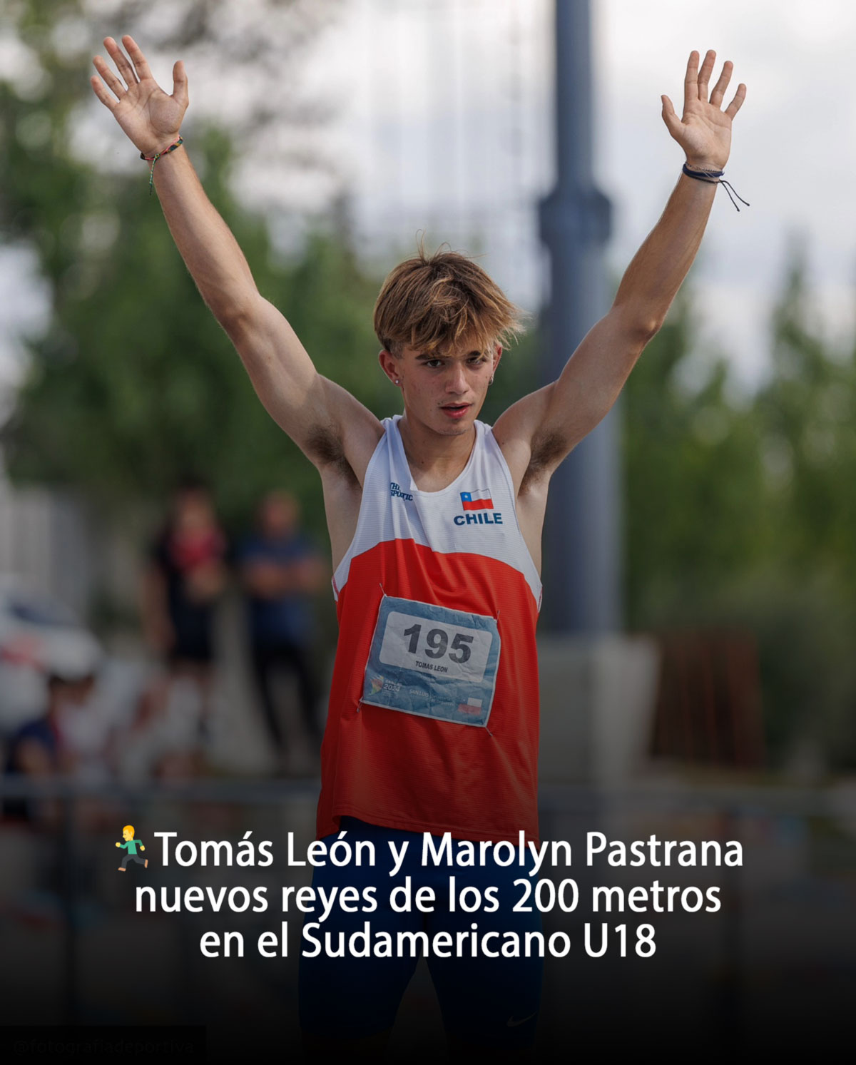 🏃‍♂️ Tomás León y Marolyn Pastrana: nuevos reyes de los 200 metros en el Sudamericano U18 🌟