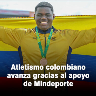 Atletismo colombiano avanza gracias al apoyo de Mindeporte