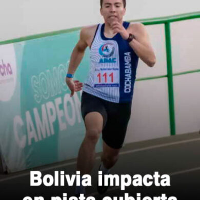 Bolivia brilla en pista cubierta