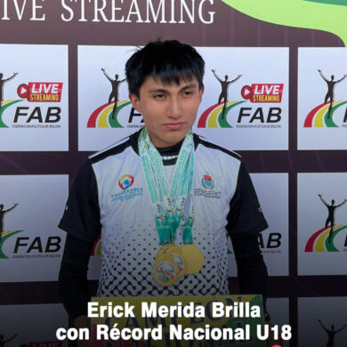 Erick Merida rompe récord nacional U18 en 400 metros