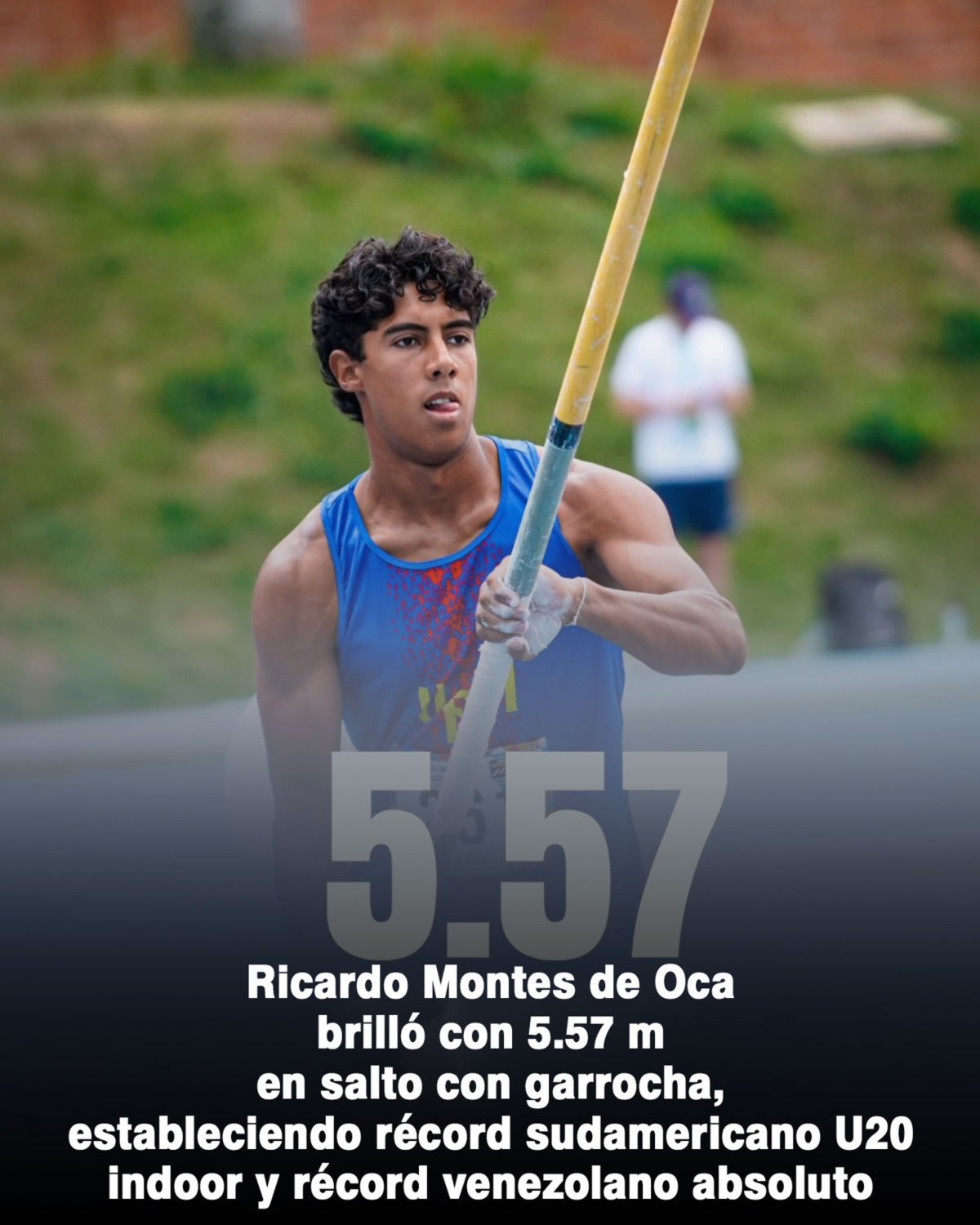 Ricardo Montes de Oca brilla con récord en salto con garrocha
