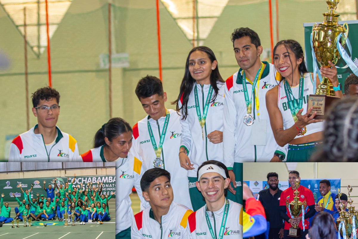 Brasil campeón Sudamericano Indoor Bolivia destaca en fondo