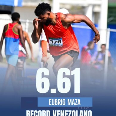 Eubrig Maza rompe récord venezolano en 60m indoor (6.61)