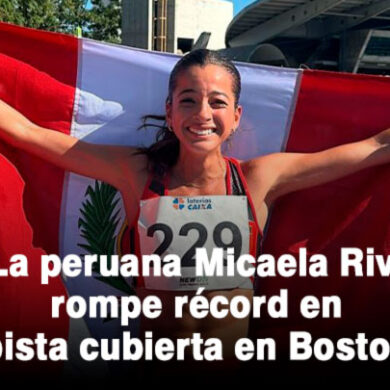 La peruana Micaela Rivera rompe récord en pista cubierta en Boston