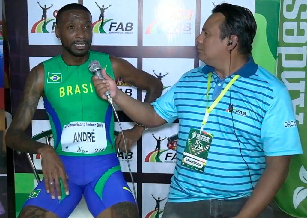 André Thiago campeón en 1500m indoor bolivia 2025