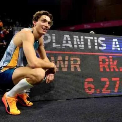 Duplantis rompe su récord mundial con un salto de 6.27m