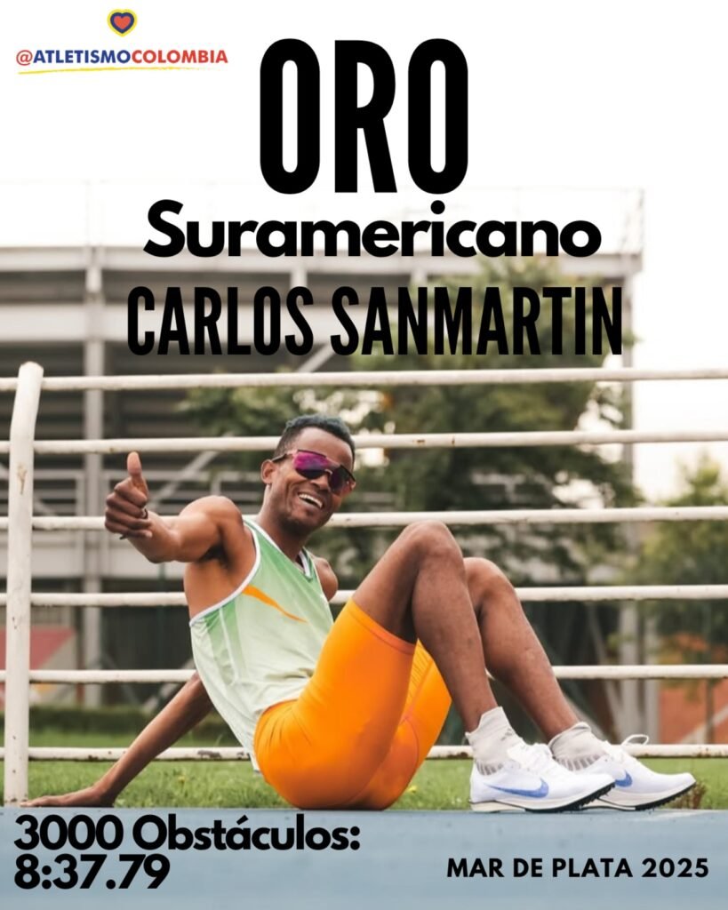 Carlos San Martín gana el oro en los 3000 metros con obstáculos en Mar del Plata 2025 1 Carlos San Martín gana el oro en los 3000 metros con obstáculos