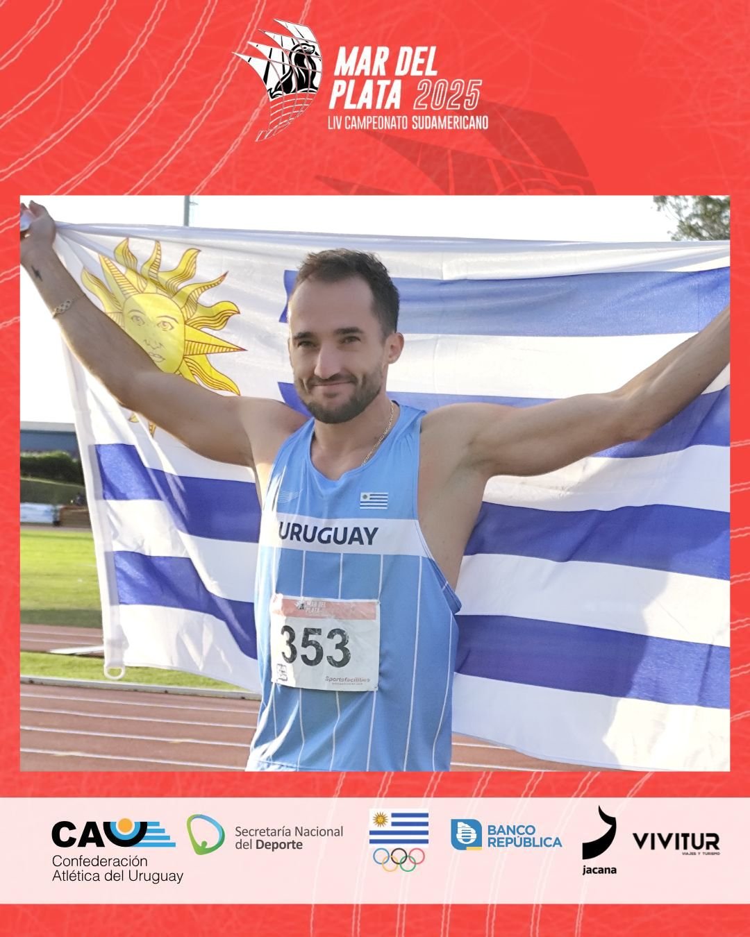 Emiliano Lasa hace historia: cuarto título sudamericano en salto en largo