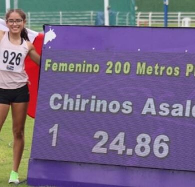 Cayetana Chirinos impone nuevo récord nacional U18 en 200 metros con 24.86 segundos 30 Cayetana Chirinos impone nuevo récord nacional