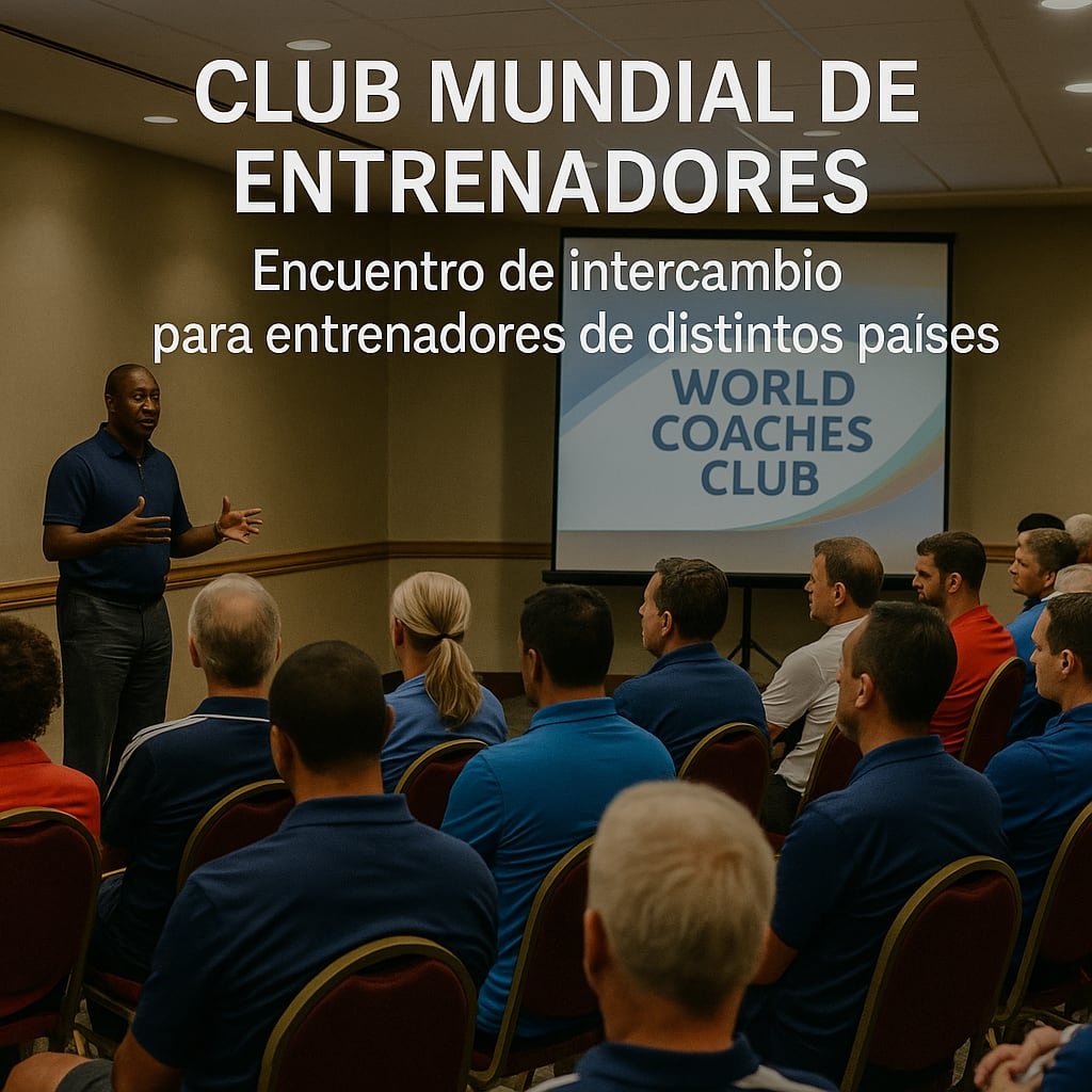 MDP 2025 Actividades destacadas fuera de las competencias 3 Club Mundial de Entrenadores, en la sala del hotel. Es un espacio de intercambio para entrenadores de distintos países.