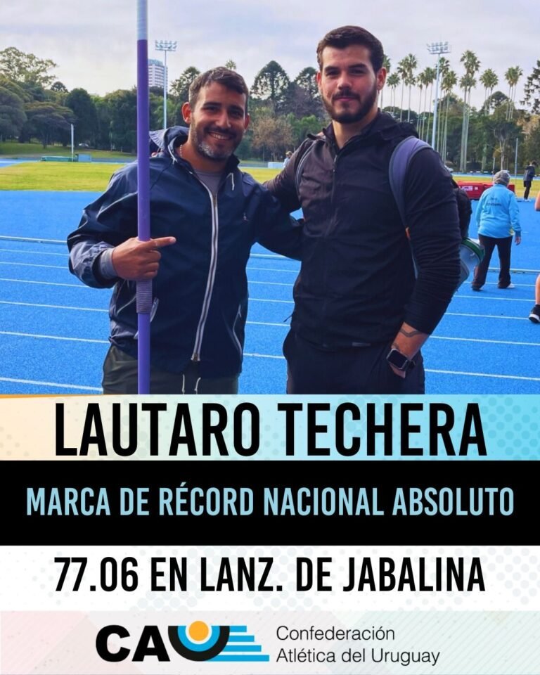 Récord nacional de jabalina Lautaro Techera rompe su propia marca