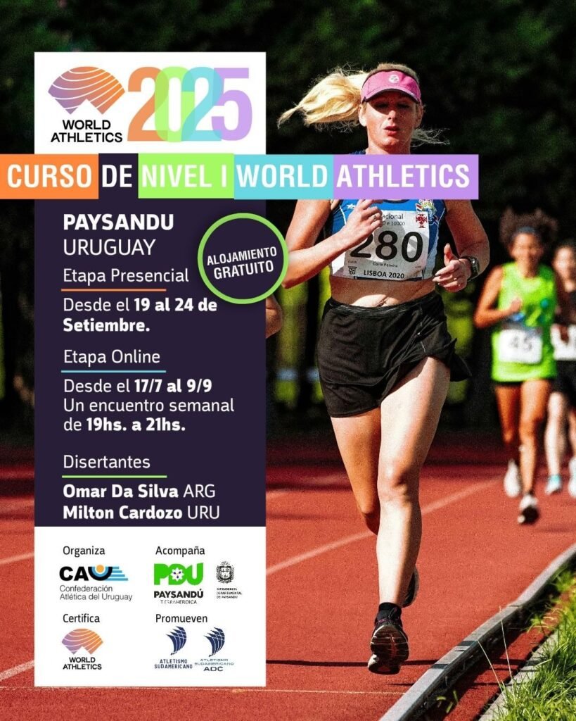 Curso de Entrenadores Nivel I World Athletics se realizará en Paysandú, Uruguay