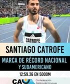 Histórico: Santiago Catrofe rompe la barrera de los 13 minutos en 5.000 metros