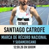 Histórico: Santiago Catrofe rompe la barrera de los 13 minutos en 5.000 metros