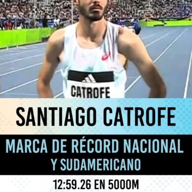 Histórico: Santiago Catrofe rompe la barrera de los 13 minutos en 5.000 metros