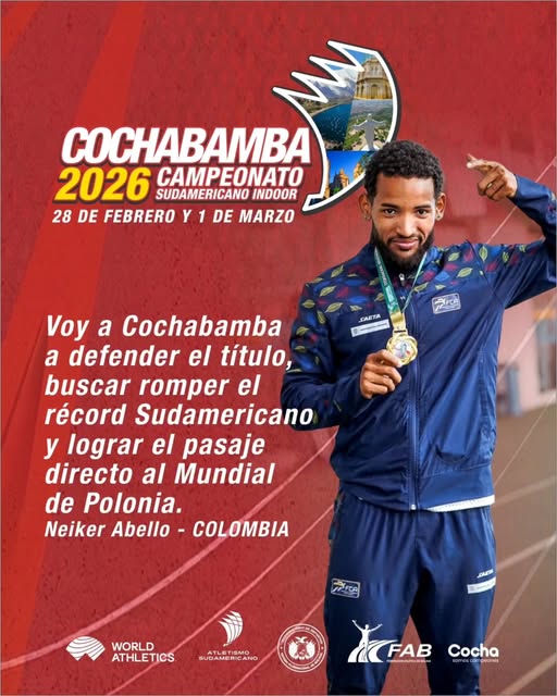 2) Neiker Abello (Colombia): defensa, récord y objetivo internacional