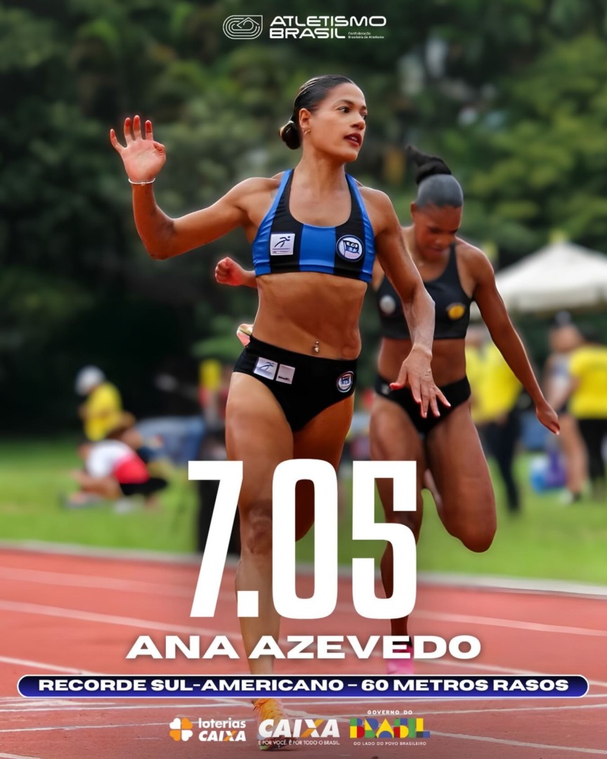 Ana Azevedo récord sudamericano 60m