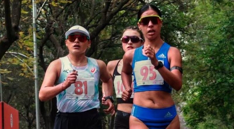Evelyn Inga fue 2ª en el medio maratón de marcha en México