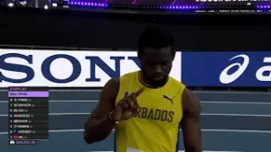 Jeremiah Azou gana el oro en los 60 metros del World Indoor Nanjing 2025 con 6.49