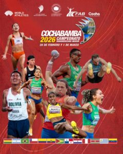V Campeonato Sudamericano Indoor Cochabamba 2026 se disputará el 28 de febrero y 1 de marzo