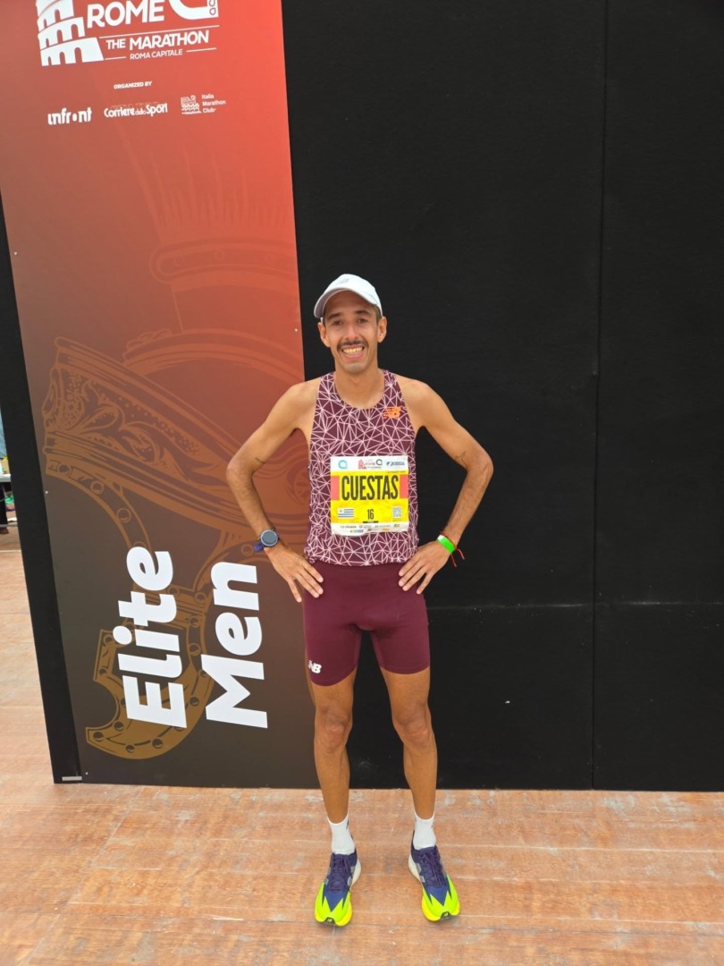 Martín Cuestas fue 11° en el Maratón de Roma con 2:15:39