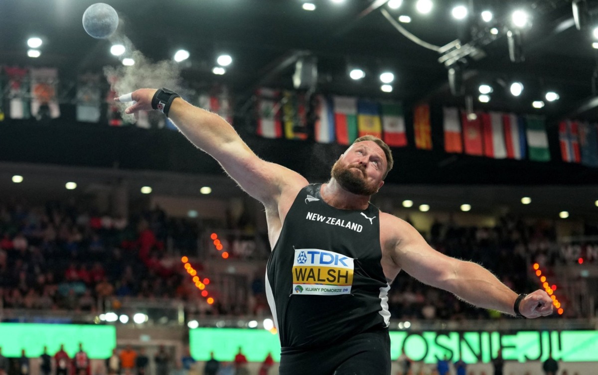 Tom Walsh ganó su cuarto título mundial indoor de bala en Torun