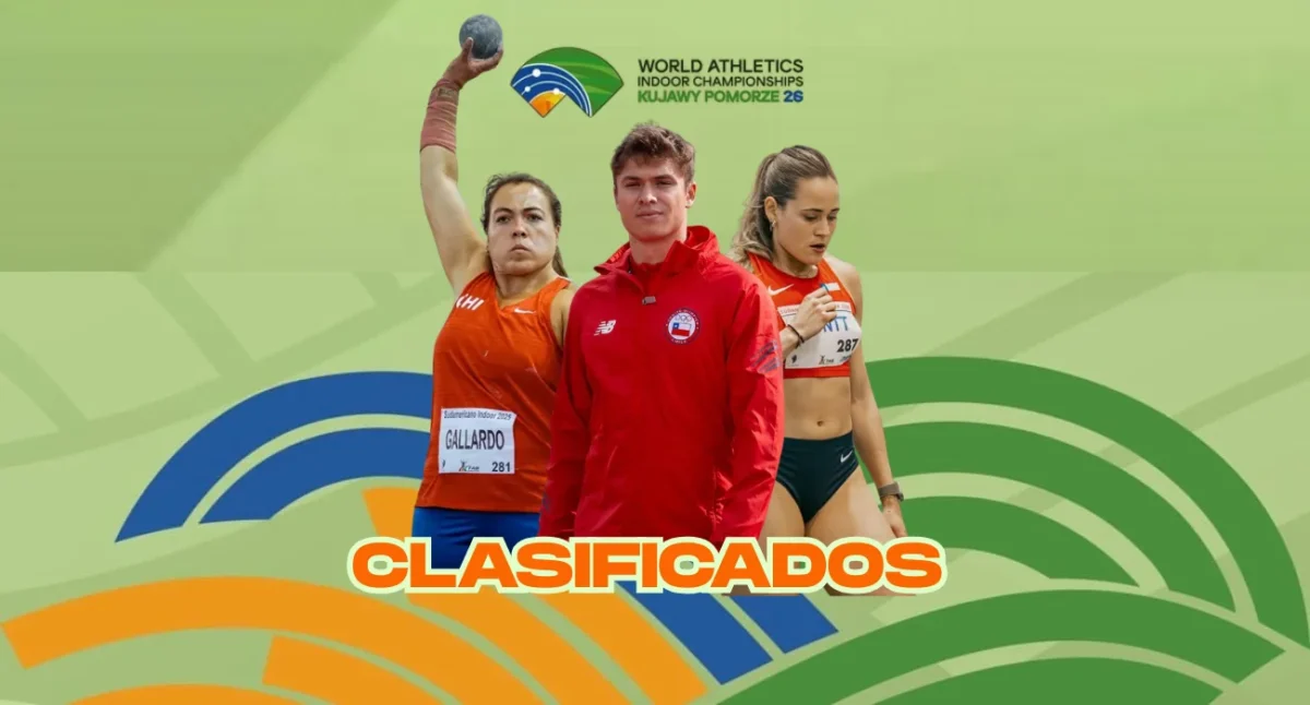 Chile confirma tres atletas para el Mundial Indoor de Atletismo en Polonia 2026