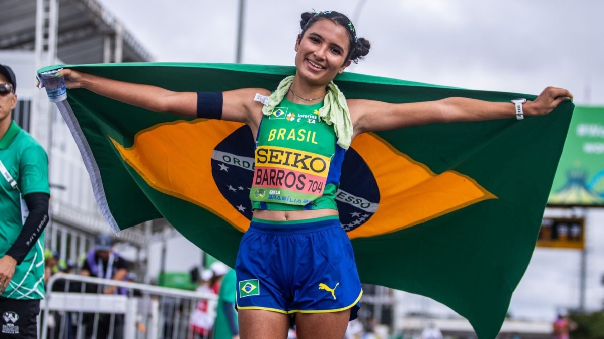 Aniversariantes del día, Davi Bastos y Gabriela Barros brillan en los 10 km del Mundial de Marcha Atlética