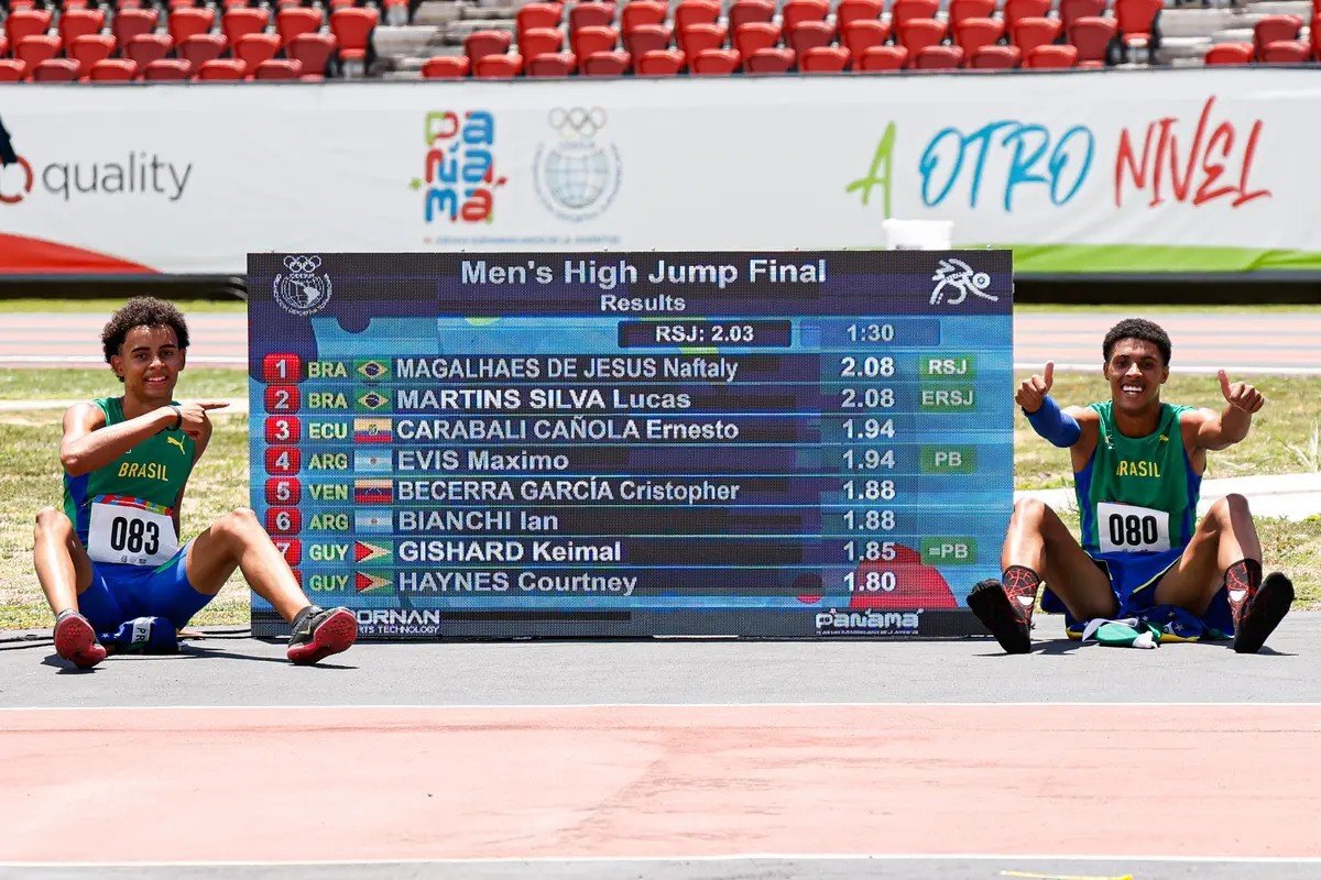 Disputa brasileña en salto en alto da oro y plata al Team Brasil en los Juegos Sudamericanos de la Juventud