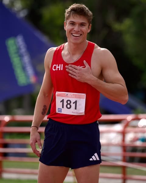 Martín Sáenz estableció nuevo récord chileno en 110 m con vallas con 13.46