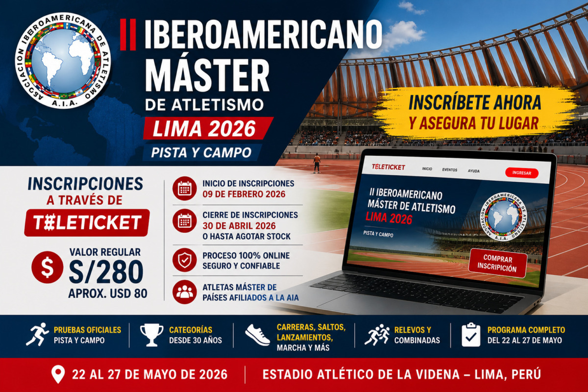 Inscripciones del Iberoamericano Máster Lima 2026 por Teleticket